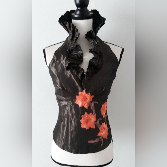 VTG Taffeta Halter Top - Picture 1 of 8